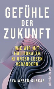 Cover von „Gefühle der Zukunft“ von Eva Weber-Guskar: Das Buchcover zeigt sanfte, gewellte Formen in rosafarbenen und lila Tönen auf einem hellen Hintergrund, mit dem Titel in großen, weißen Buchstaben.